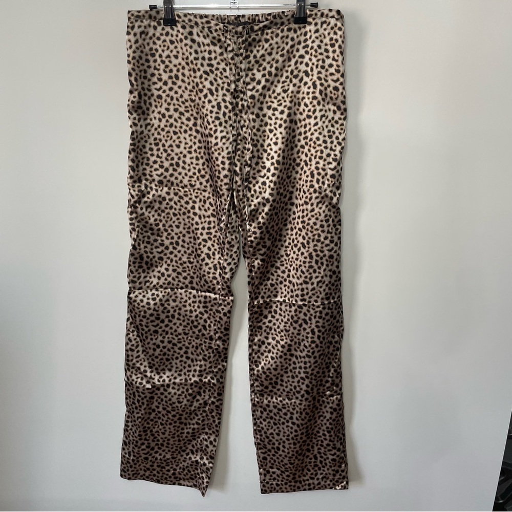 Silky Cheetah Pajama Pants Womens S Sleepwear Comfy Vamby Coquette
